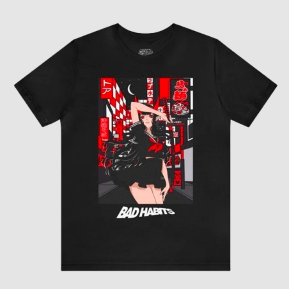 Bad Habits Samurai‎ City black t-shirt
